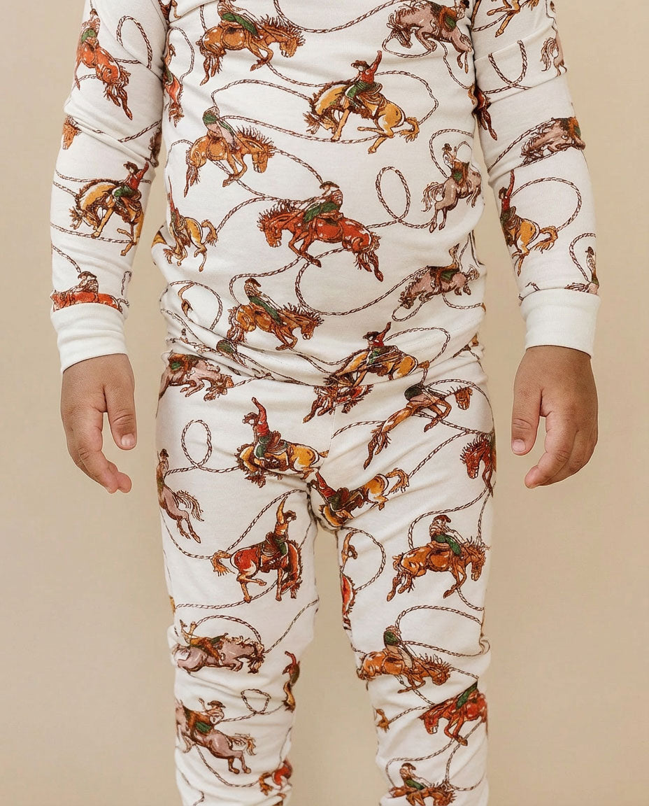 rodeo club bamboo pajamas // LONG-SLEEVE TWO-PIECE SET
