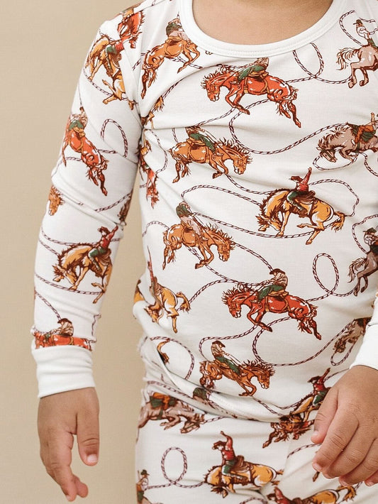 rodeo club bamboo pajamas // LONG-SLEEVE TWO-PIECE SET
