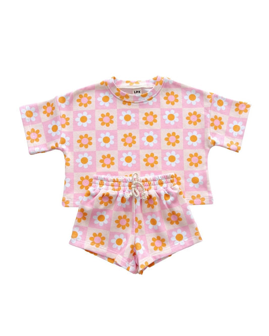 shorts set // retro daisy (*AVAILABLE IN EXTENDED SIZING UP TO 8/9*)