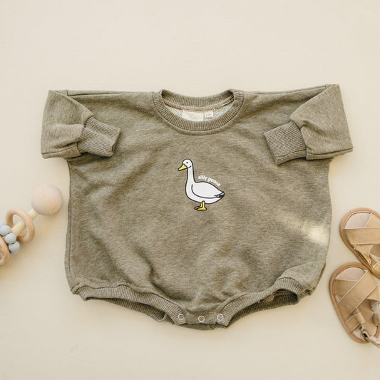 silly goose sweatshirt romper