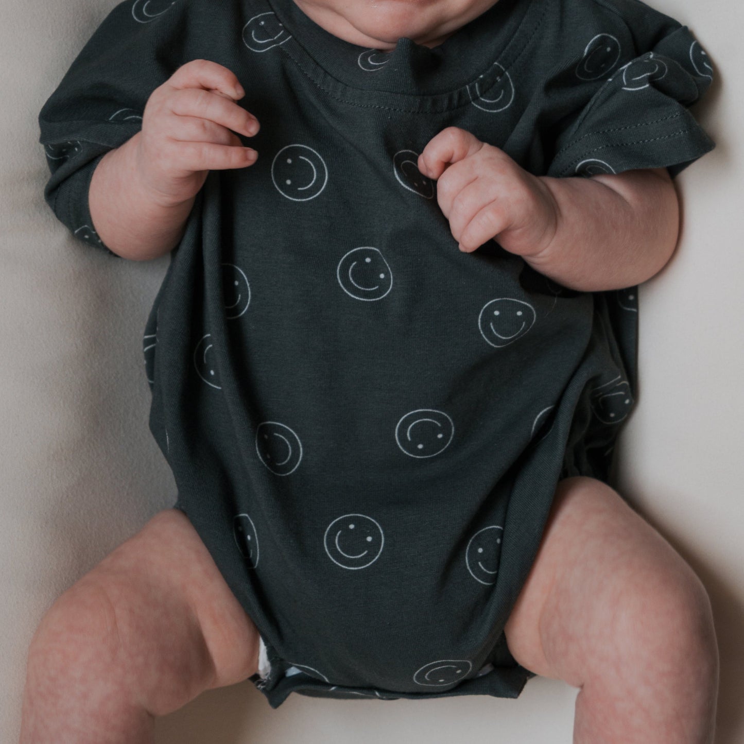 Short Sleeve Romper | Smiley