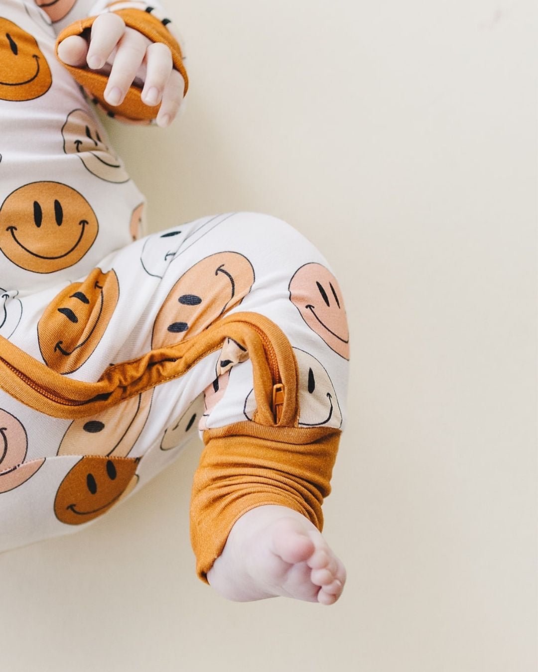 mixed coppers smiley bamboo pajamas // ZIPPY