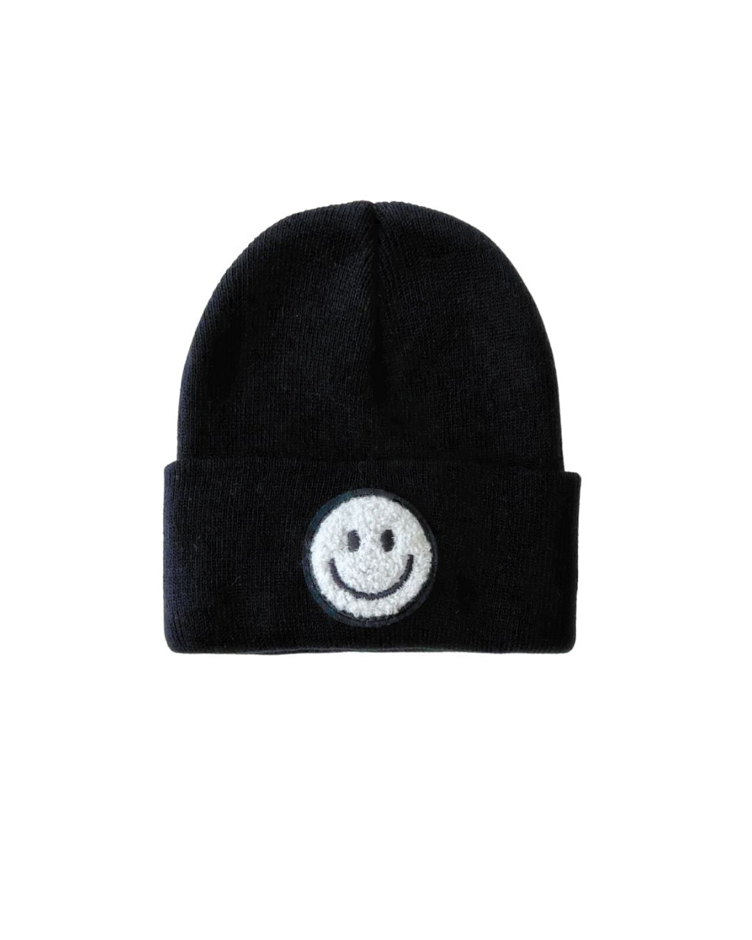 smiley beanie // black