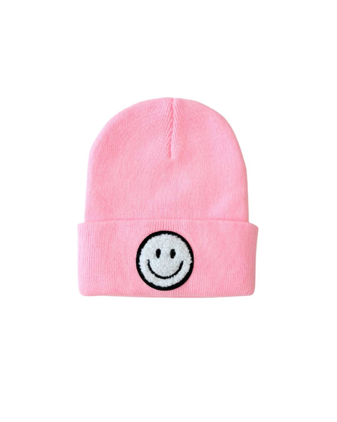 smiley beanie // pink