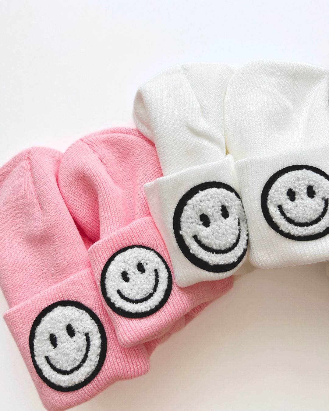 smiley beanie // pink