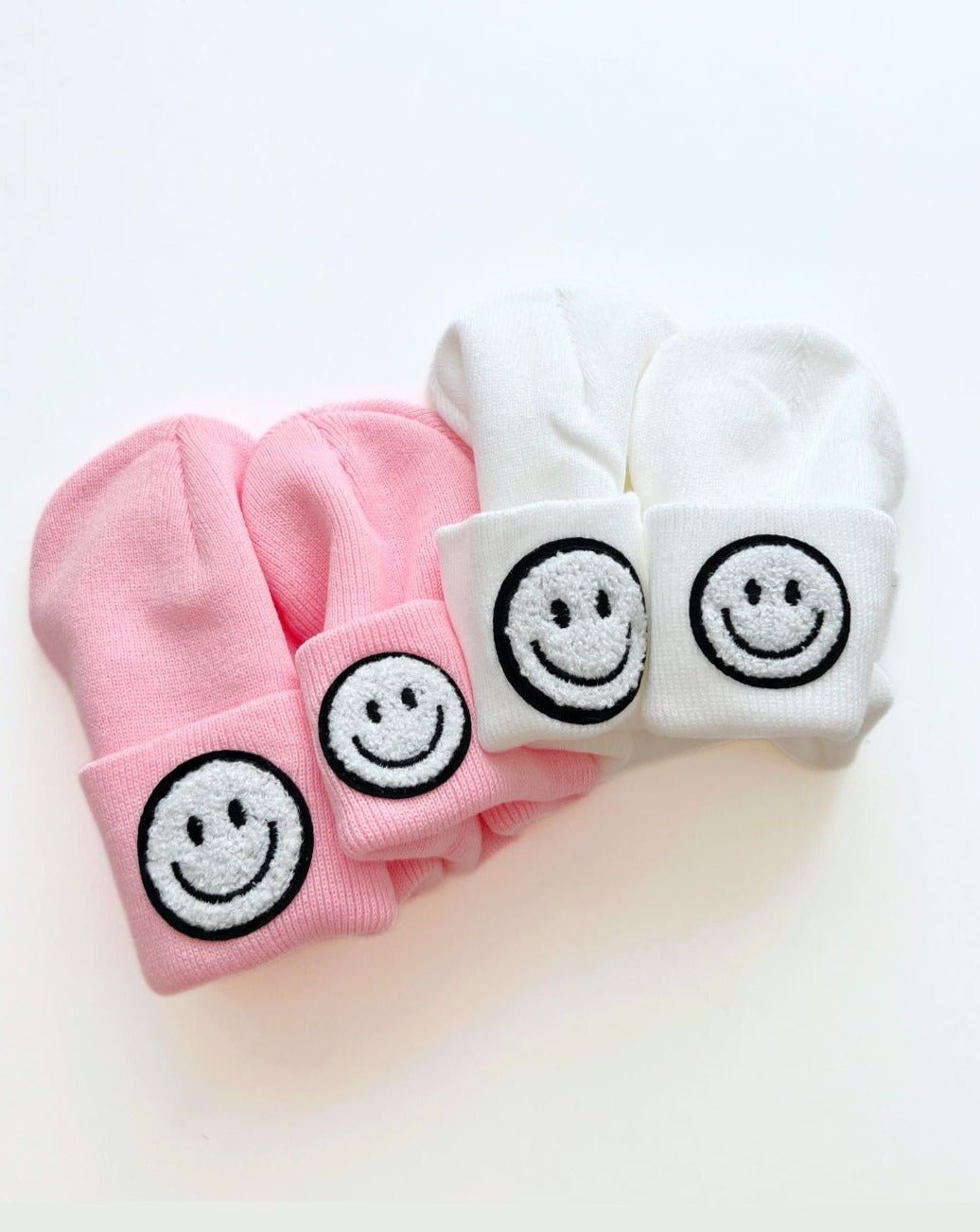 smiley beanie // pink