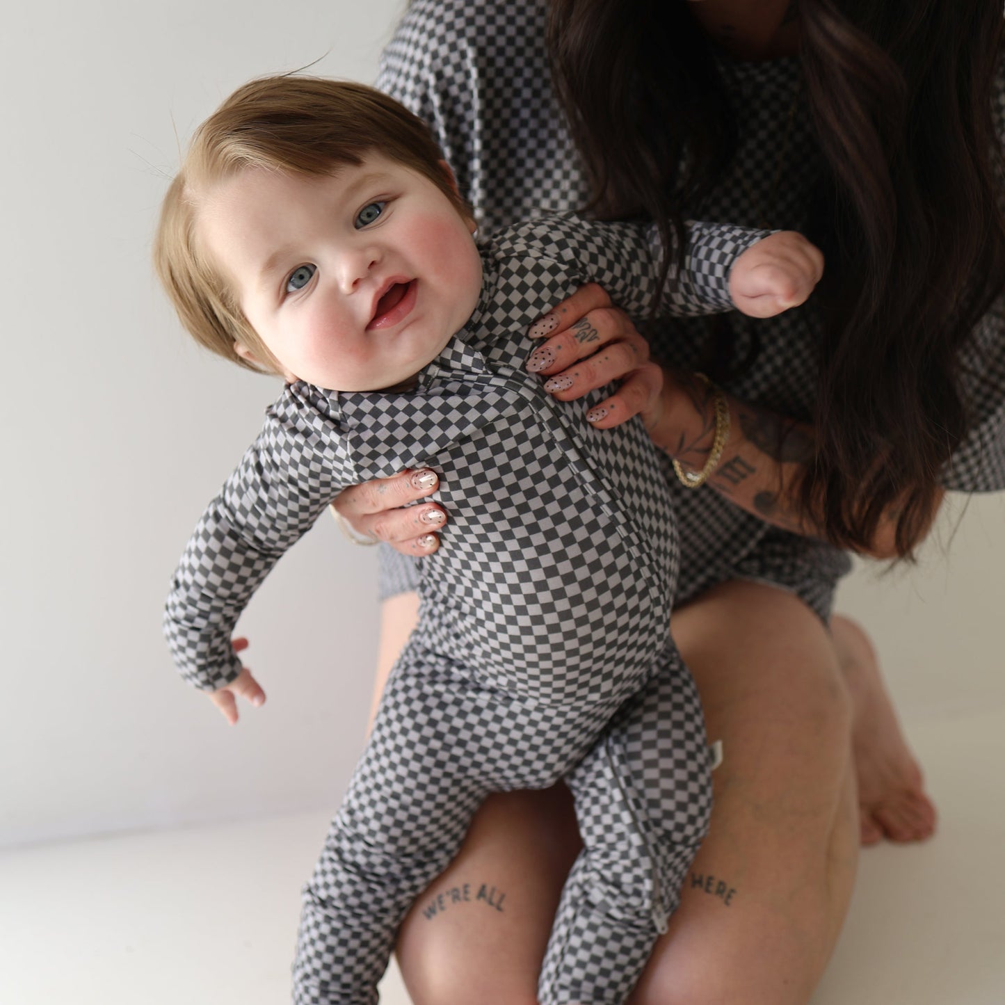street micro check bamboo pajamas // ZIPPY