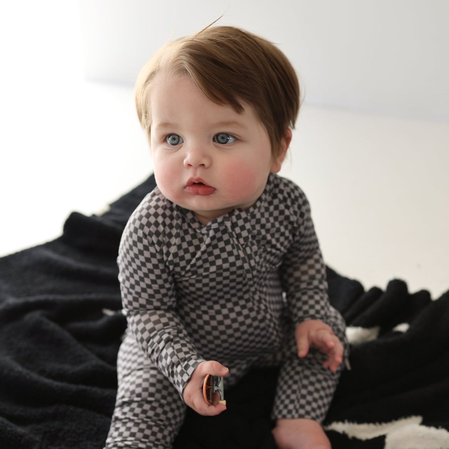 street micro check bamboo pajamas // ZIPPY