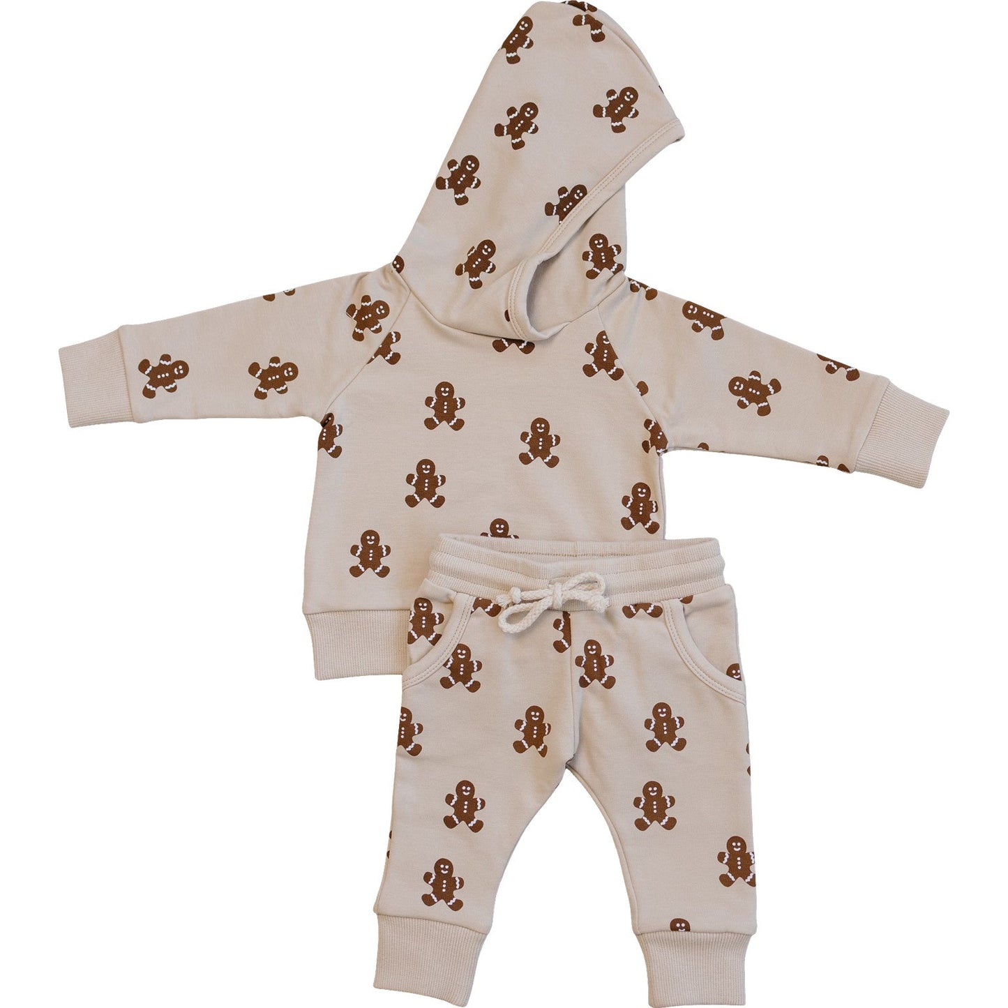 hooded french terry set // gingerbread