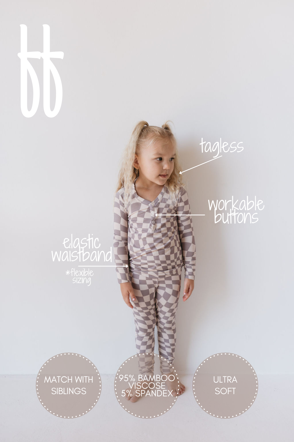 smokey wave bamboo pajamas // LONG-SLEEVE TWO-PIECE SET (comes in extended sizing)