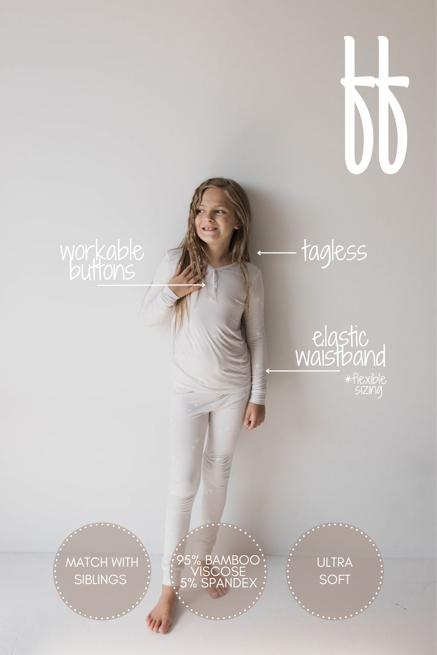 sparkle bamboo pajamas // LONG-SLEEVE TWO-PIECE SET (comes in extended sizing)