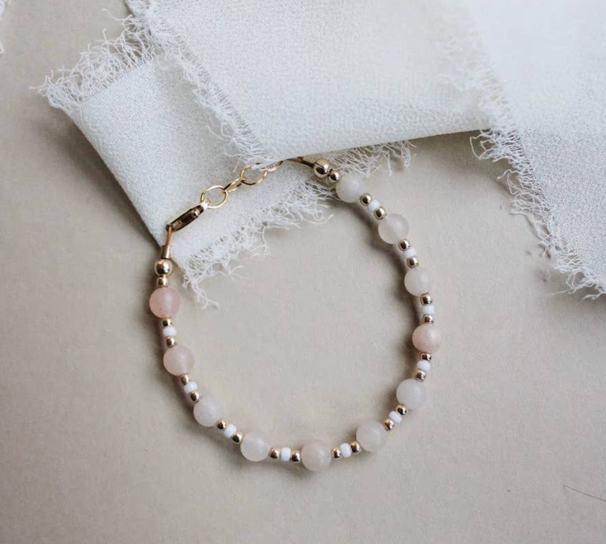 baby/toddler bracelet // sweet pale neutrals