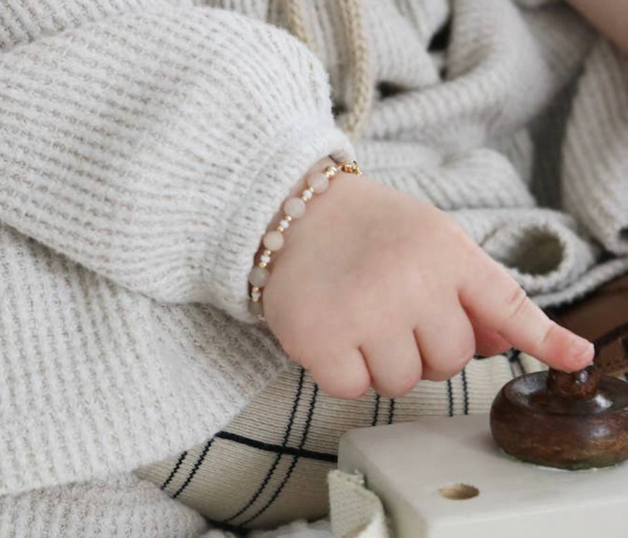 baby/toddler bracelet // sweet pale neutrals